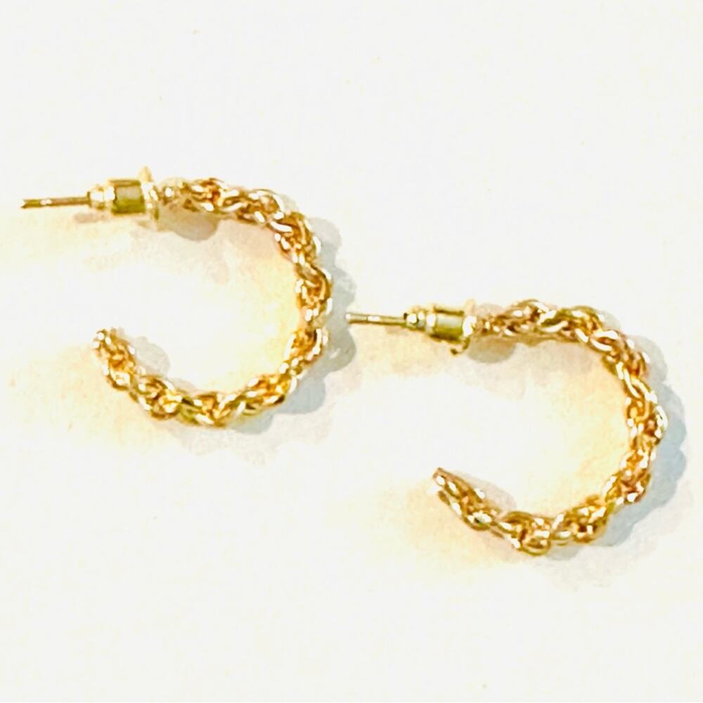 Gold Chain Hoop Earrings